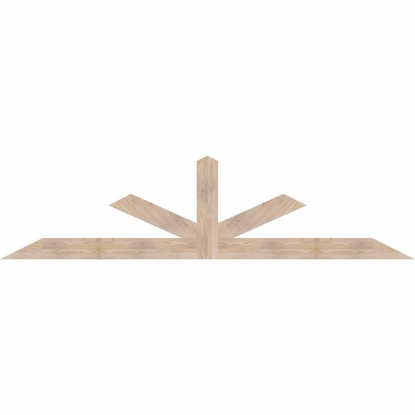 Ekena Millwork Saratoga Smooth Timber Gable Bracket, Douglas Fir, 108"W x 27"H x 1 1/2"D x 5 1/2"F, 6/12 Pitch GBW108X27X0206SAR00SDF - main